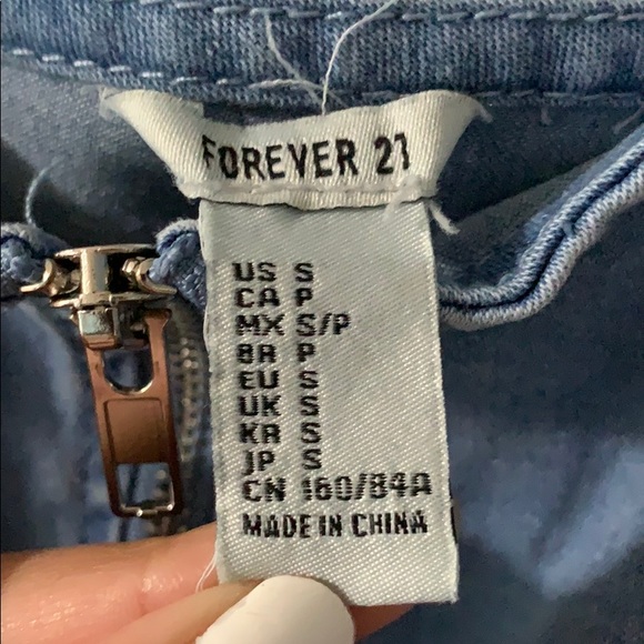 Little zip up stretchy “jean” dress - Picture 4 of 4